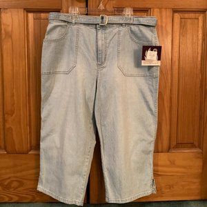 NWT Vintage Gloria Vanderbilt Denim Capri Size 12